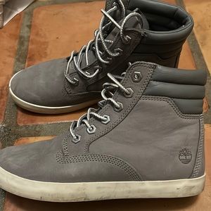 Timberland Dausette Women’s 8 Gray Nubuck High Sneaker Boot Ortholite A1H26